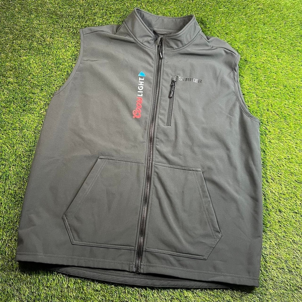 Striker Coors Light Fishing Vest Black Gray Performance Outdoor 2XL XXL Mens